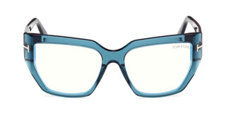 Tom Ford FT 5951-B BLUE BLOCK women Blue Geometric Eyeglasses