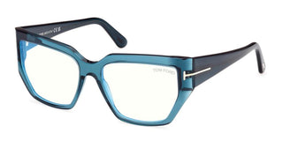 Tom Ford FT 5951-B BLUE BLOCK women Blue Geometric Eyeglasses