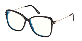 Tom Ford FT 5953-B BLUE BLOCK women Black Butterfly Eyeglasses