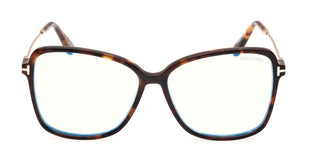 Tom Ford FT 5953-B BLUE BLOCK women Havana Butterfly Eyeglasses