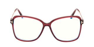 Tom Ford FT 5953-B BLUE BLOCK women Red Butterfly Eyeglasses