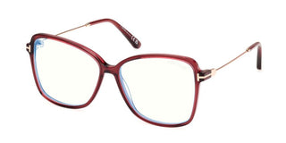 Tom Ford FT 5953-B BLUE BLOCK women Red Butterfly Eyeglasses