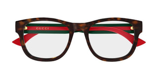 Gucci GG0004ONN men Havana Squared Eyeglasses