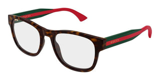 Gucci GG0004ONN men Havana Squared Eyeglasses