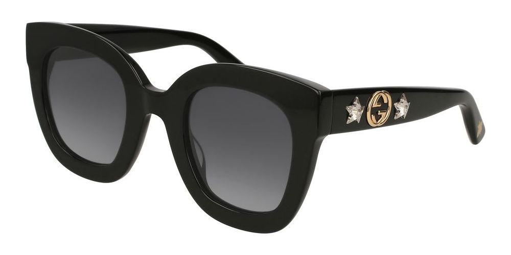 Large Gucci Star Glasses Gucci GG0208S Women Black Butterfly