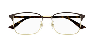 Gucci GG1124O men Havana Squared Eyeglasses