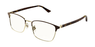 Gucci GG1124O men Havana Squared Eyeglasses