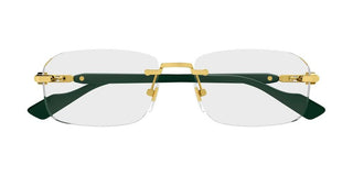 Gucci GG1221O men Green Squared Eyeglasses