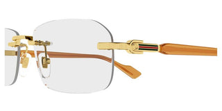 Gucci GG1221O men Brown Squared Eyeglasses