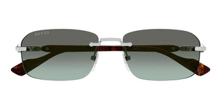 Gucci GG1221S men Havana Geometric Sunglasses