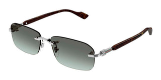 Gucci GG1221S men Havana Geometric Sunglasses