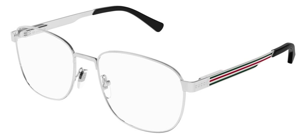 Gucci GG1225O men Silver Geometric Eyeglasses – Otticanet USA