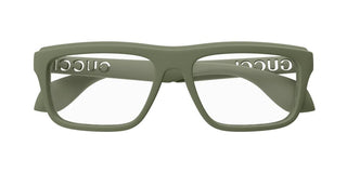 Gucci GG1572O men Green Squared Eyeglasses