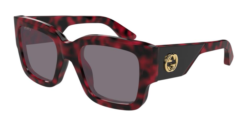 サングラス GCDS Woman Sunglasses Red GD0043 66S Gucci GG1325S Sunglasses Women Red Brown Gradient Square 54