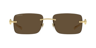 Gucci Gg1703s Men Gold Squared Sunglasses