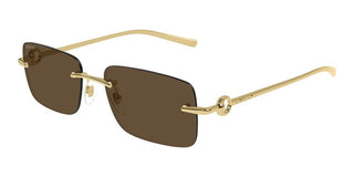 Gucci Gg1703s Men Gold Squared Sunglasses