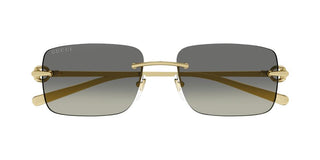 Gucci Gg1703s Men Gold Squared Sunglasses