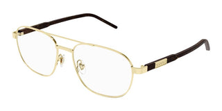 Gucci GG1800O men Gold Squared Eyeglasses