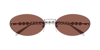 Gucci Gg1922s Women Silver Round Sunglasses