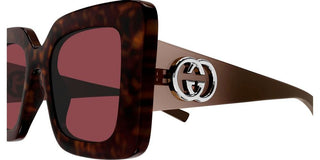 Gucci GG2025S women Havana Squared Sunglasses