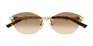 Gucci Gg2050s Women Gold Cat Eye Sunglasses