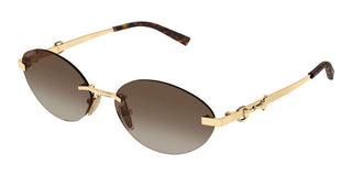 Gucci Gg2051s Women Gold Round Sunglasses