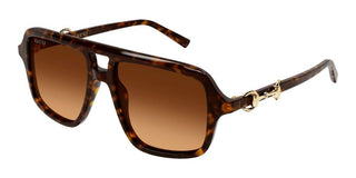 Gucci Gg2052s Women Havana Pilot Sunglasses