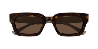 Gucci GG2069S men Havana Squared Sunglasses