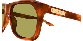 Gucci GG2077S men Havana Squared Sunglasses