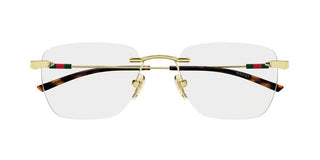 Gucci GG2099O men Gold Squared Eyeglasses