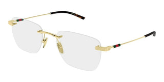 Gucci GG2099O men Gold Squared Eyeglasses