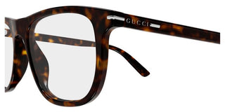 Gucci GG2130O men Havana Squared Eyeglasses