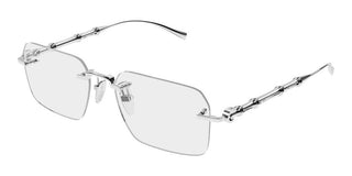 Gucci GG2154O men Silver Squared Eyeglasses
