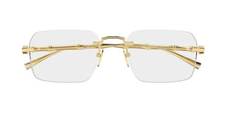Gucci GG2154O men Gold Squared Eyeglasses