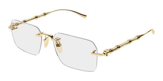 Gucci GG2154O men Gold Squared Eyeglasses