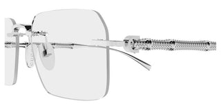 Gucci GG2154O men Silver Squared Eyeglasses