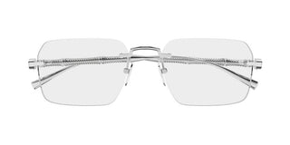 Gucci GG2154O men Silver Squared Eyeglasses