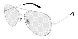 Gucci GG2172S men Silver Pilot Sunglasses