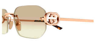 Gucci GG2228S women Gold Squared Sunglasses