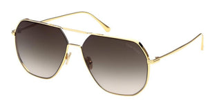 Tom Ford GILLES-02 FT 0852 men Gold Pilot Sunglasses