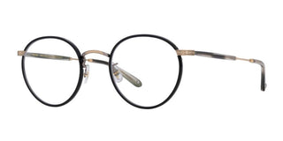 GARRETT LEIGHT GLCO x KING KENNEDY RUGS unisex Gold Round Eyeglasses