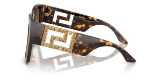 Versace Greca Ve 4402 Women Havana Oversize Sunglasses