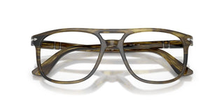 Persol Greta Po 3329v Unisex Green Pilot Eyeglasses