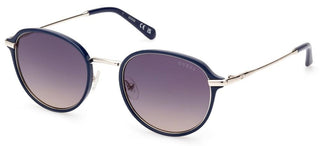 Guess Gu00068 Unisex Blue Round Sunglasses