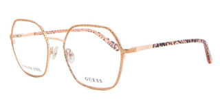 Guess Gu2912 Unisex Rose Gold Geometric Eyeglasses