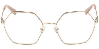 Guess Gu2934 Unisex Gold Geometric Eyeglasses