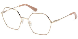 Guess Gu2934 Unisex Gold Geometric Eyeglasses