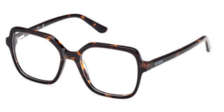 Guess Gu50164 Unisex Havana Squared Eyeglasses
