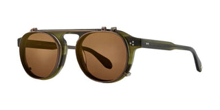 GARRETT LEIGHT HARDING II CLIP unisex Gold Round Eyeglasses