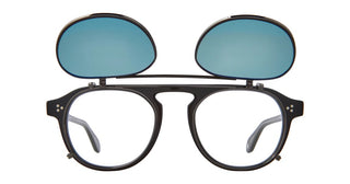 GARRETT LEIGHT HARDING II CLIP unisex Ruthenium Round Eyeglasses